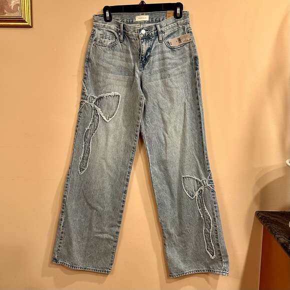🦋PACSUN🦋 Baggy low rise Bow Jeans🦋 - Picture 5 of 14